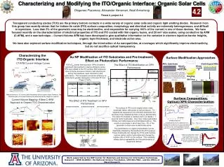 Characterizing and Modifying the ITO/Organic Interface: Organic Solar Cells