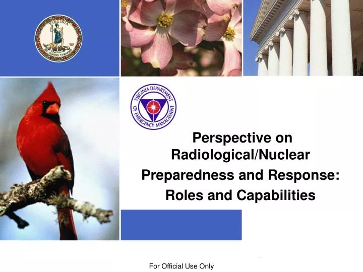 perspective on radiological nuclear preparedness and response roles and capabilities
