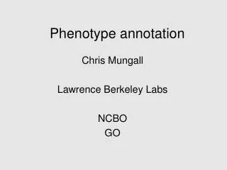 Phenotype annotation