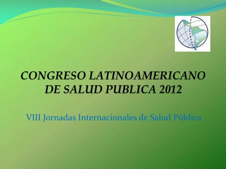 congreso latinoamericano de salud publica 2012