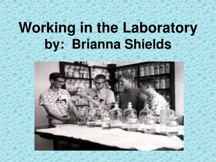 working in the laboratory by brianna shields