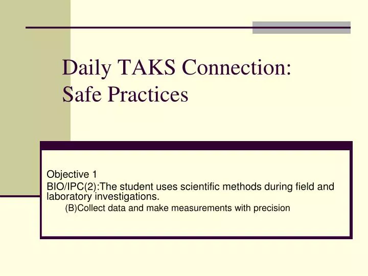 daily taks connection safe practices