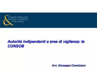 autorit indipendenti e aree di vigilanza la consob