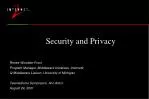 Security and Privacy - slide 1