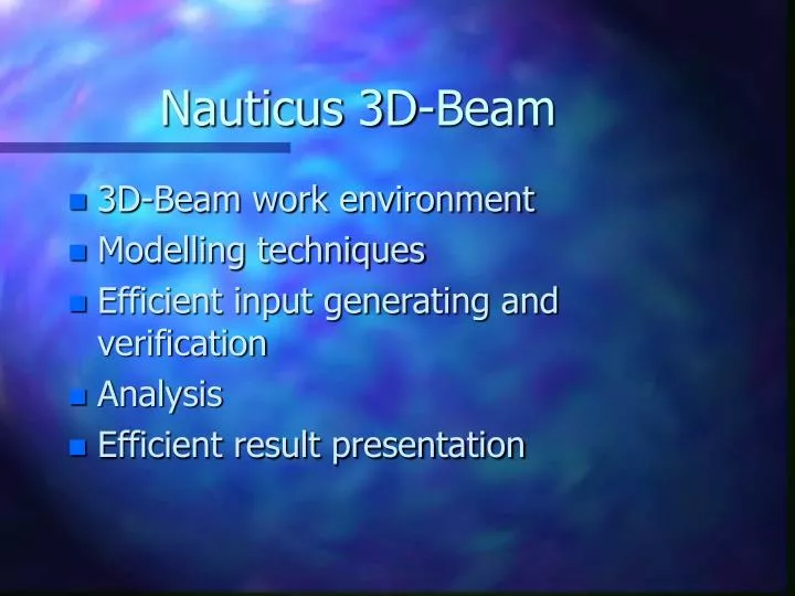 nauticus 3d beam