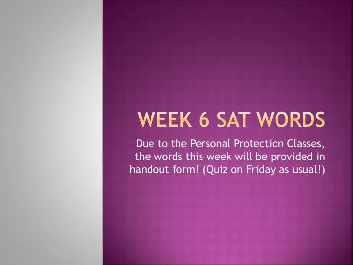 week 6 sat words