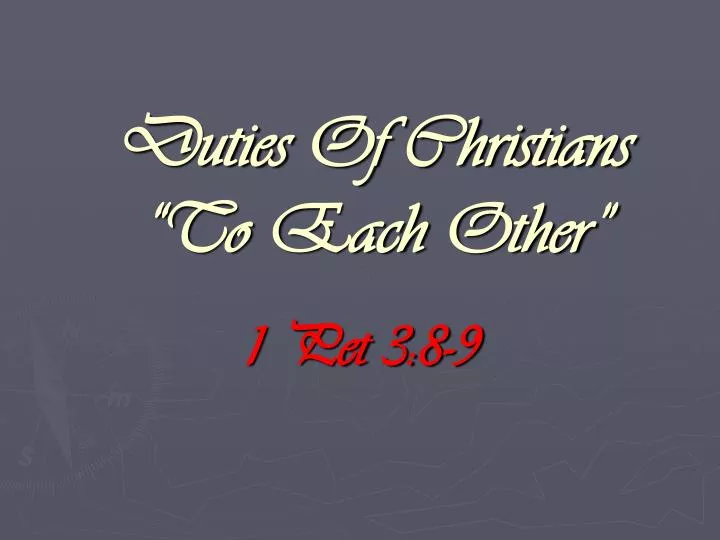 duties of christians to each other