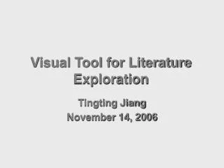 Visual Tool for Literature Exploration
