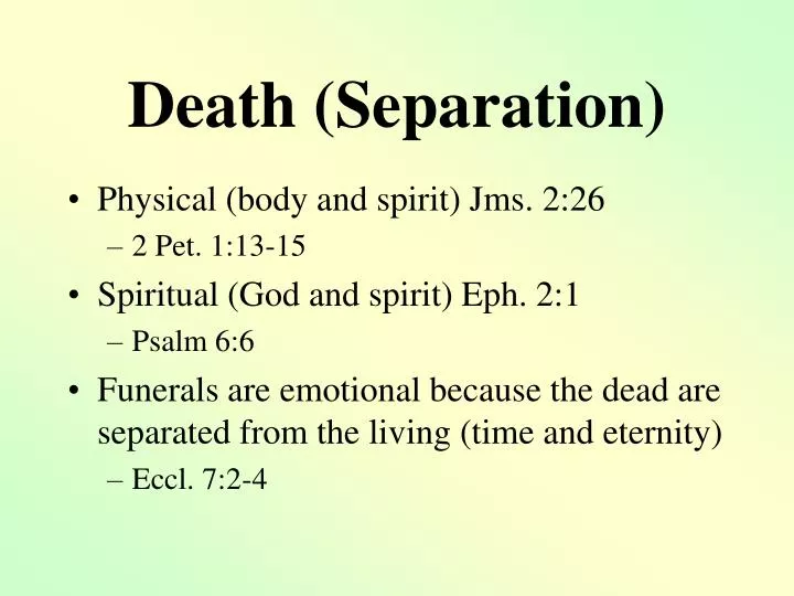 death separation