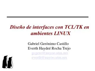dise o de interfaces con tcl tk en ambientes linux