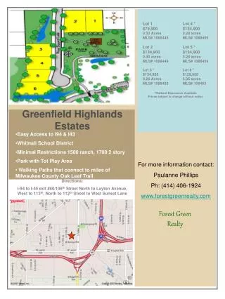 Greenfield Highlands Estates