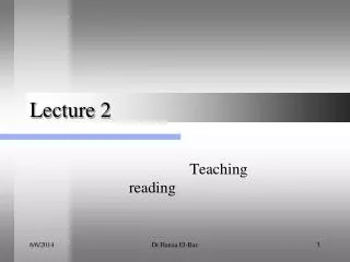 Lecture 2