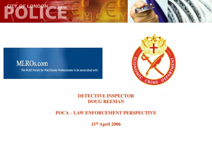 detective inspector doug reeman poca law enforcement perspective 11 th april 2006