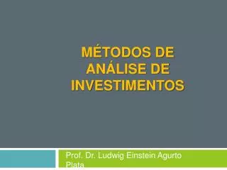 m todos de an lise de investimentos