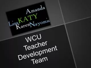 wcu teacher development team