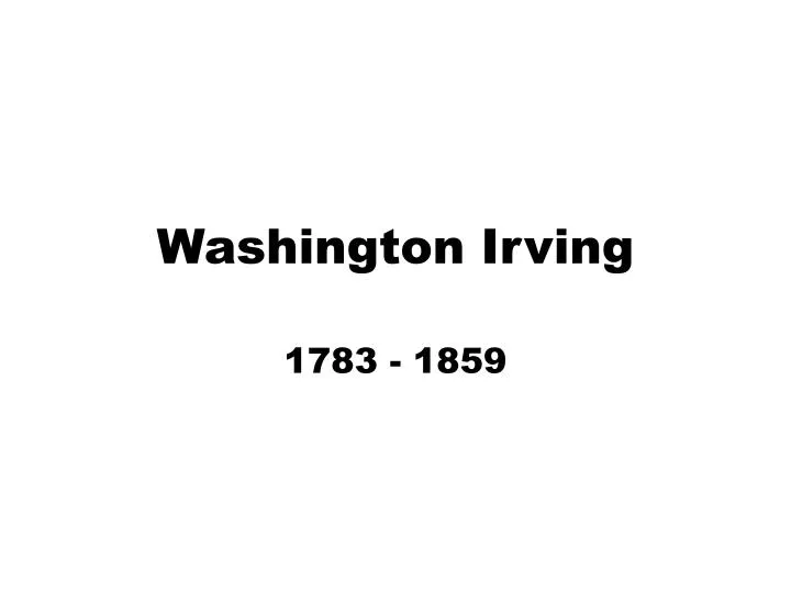 washington irving