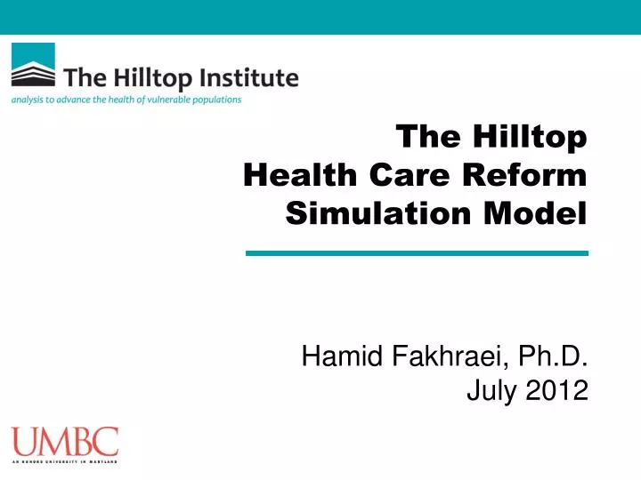 the hilltop health care reform simulation model
