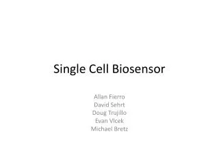 Single Cell Biosensor