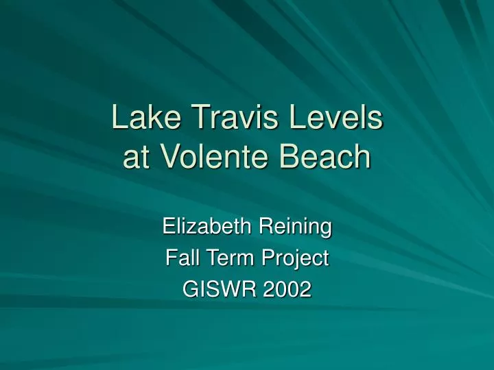 lake travis levels at volente beach
