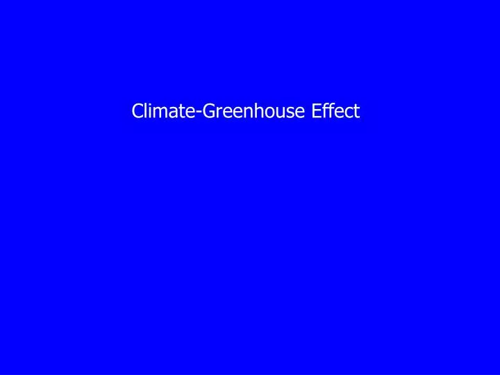 climate greenhouse effect