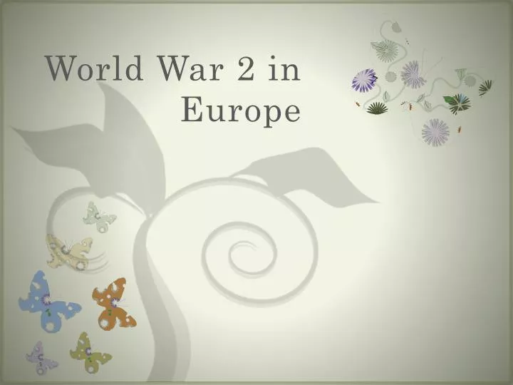 world war 2 in europe