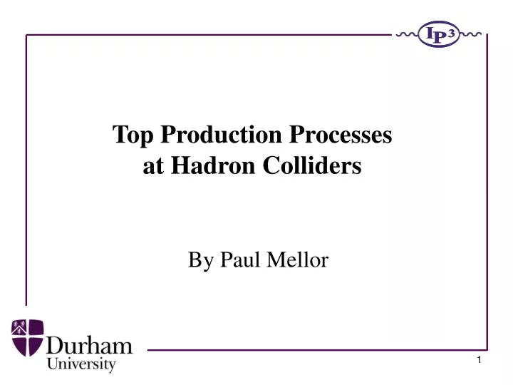 top production processes at hadron colliders