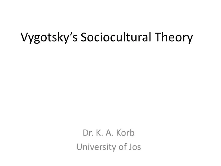 vygotsky s sociocultural theory