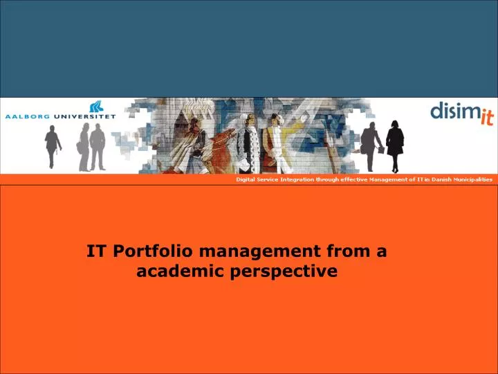 it portfolio management from a academic perspective