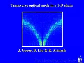 Transverse optical mode in a 1-D chain