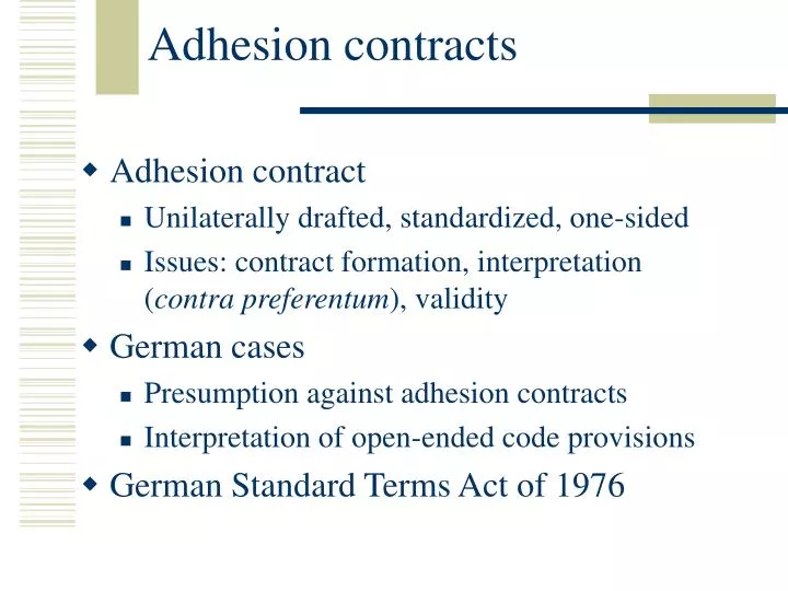 adhesion contracts