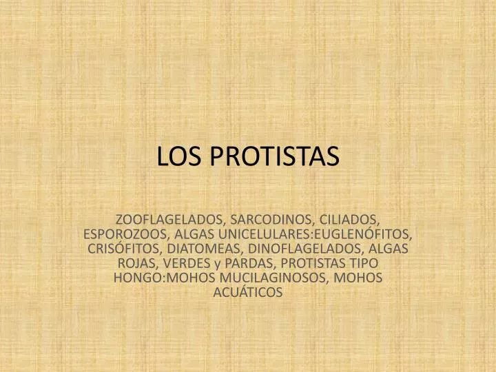 los protistas