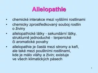 Allelopathie