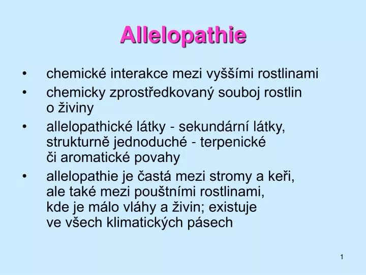 allelopathie
