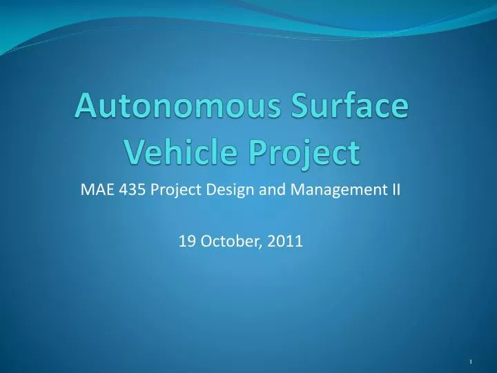 autonomous surface vehicle project