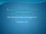 Autonomous Surface Vehicle Project - slide 1