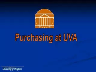Purchasing at UVA