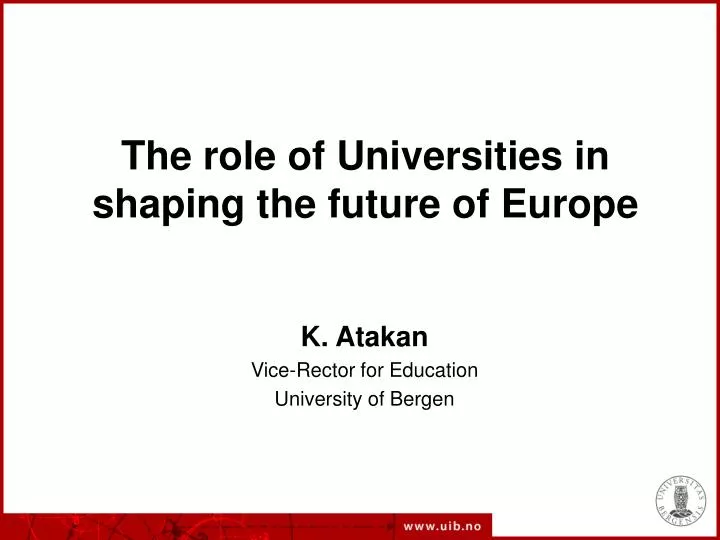 the role of universities in shaping the future of europe