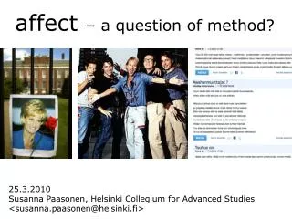 affect – a question of method?
