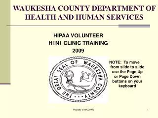 WAUKESHA COUNTY DEPARTMENT OF HEALTH AND HUMAN SERVICES