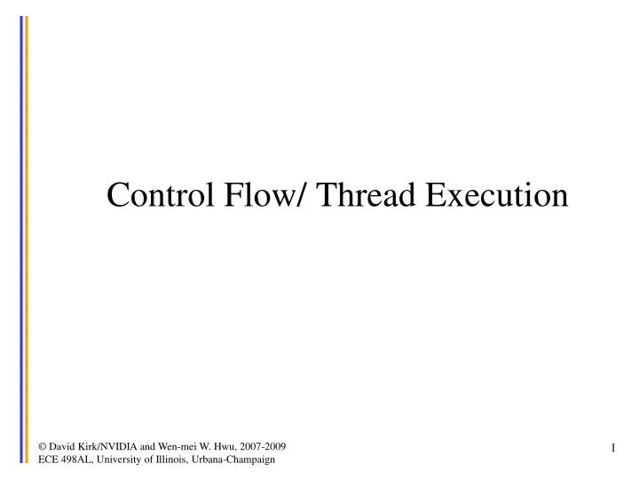 control flow thread execution