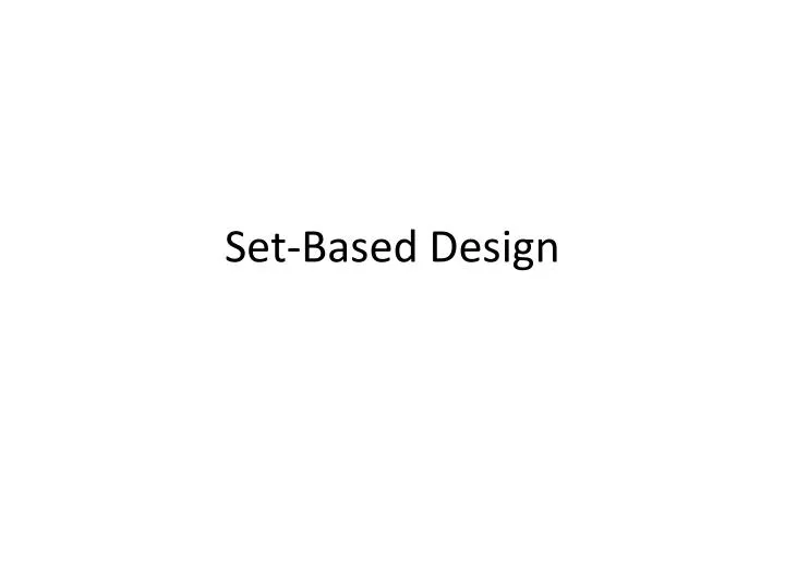 set based design
