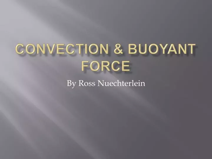 convection buoyant force