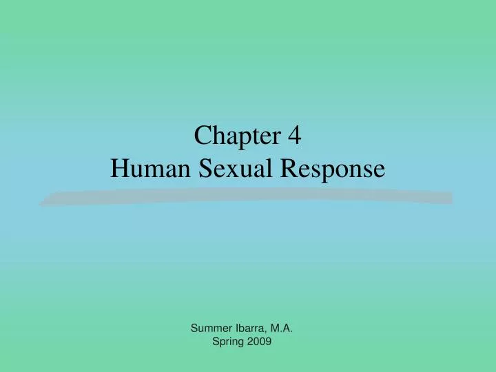 chapter 4 human sexual response