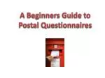 A Beginners Guide to Postal Questionnaires - slide 1