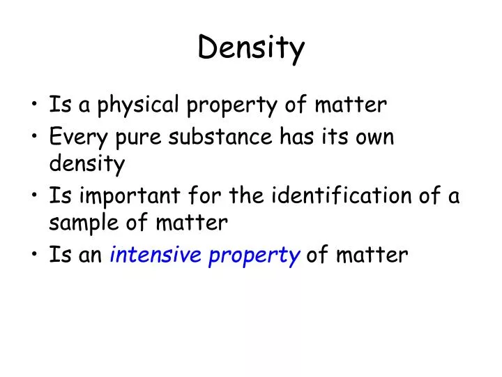 density