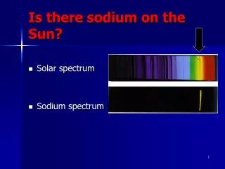 Is there sodium on the Sun?