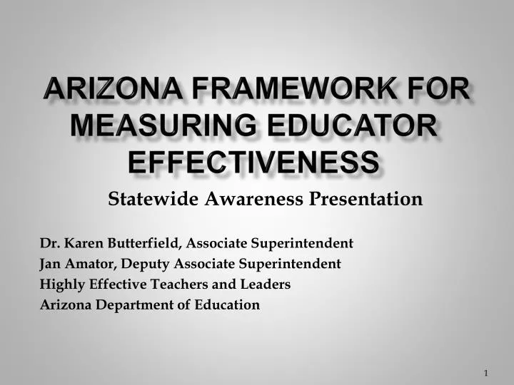 arizona framework for measuring educator effectiveness