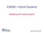 Hybrid Systems Modeling in Various Applications - slide 1