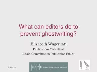 What can editors do to prevent ghostwriting?