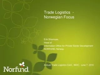 Trade Logistics - Norwegian Focus